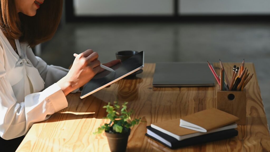 wooden desk